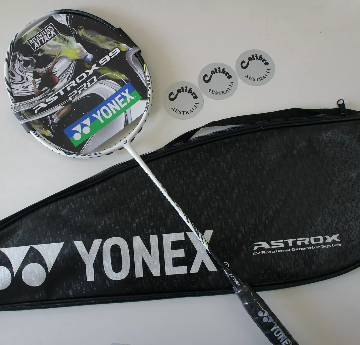 YONEX ASTROX 99 Pro Badminton Racquet AX99P, 4UG5, White Tiger, Choice of  String