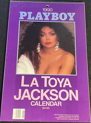 PLAYBOY Magazine Official 1990 CALENDAR Featuring 12 Hot LaToya Jackson Playmate
