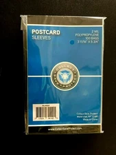 100 CSP Soft Polypropylene Postcard Sleeves - 3 11/16 X 5 3/4 holders