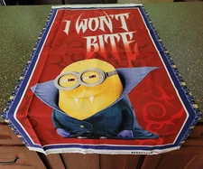 Bite Me / A Minion Panel 23x42 Minions Quilting Treasures I Won't Bite Halloween