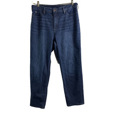 Duluth Trading Company Jeans Womens 12 Blue Pockets Straight Leg Stretch Casual