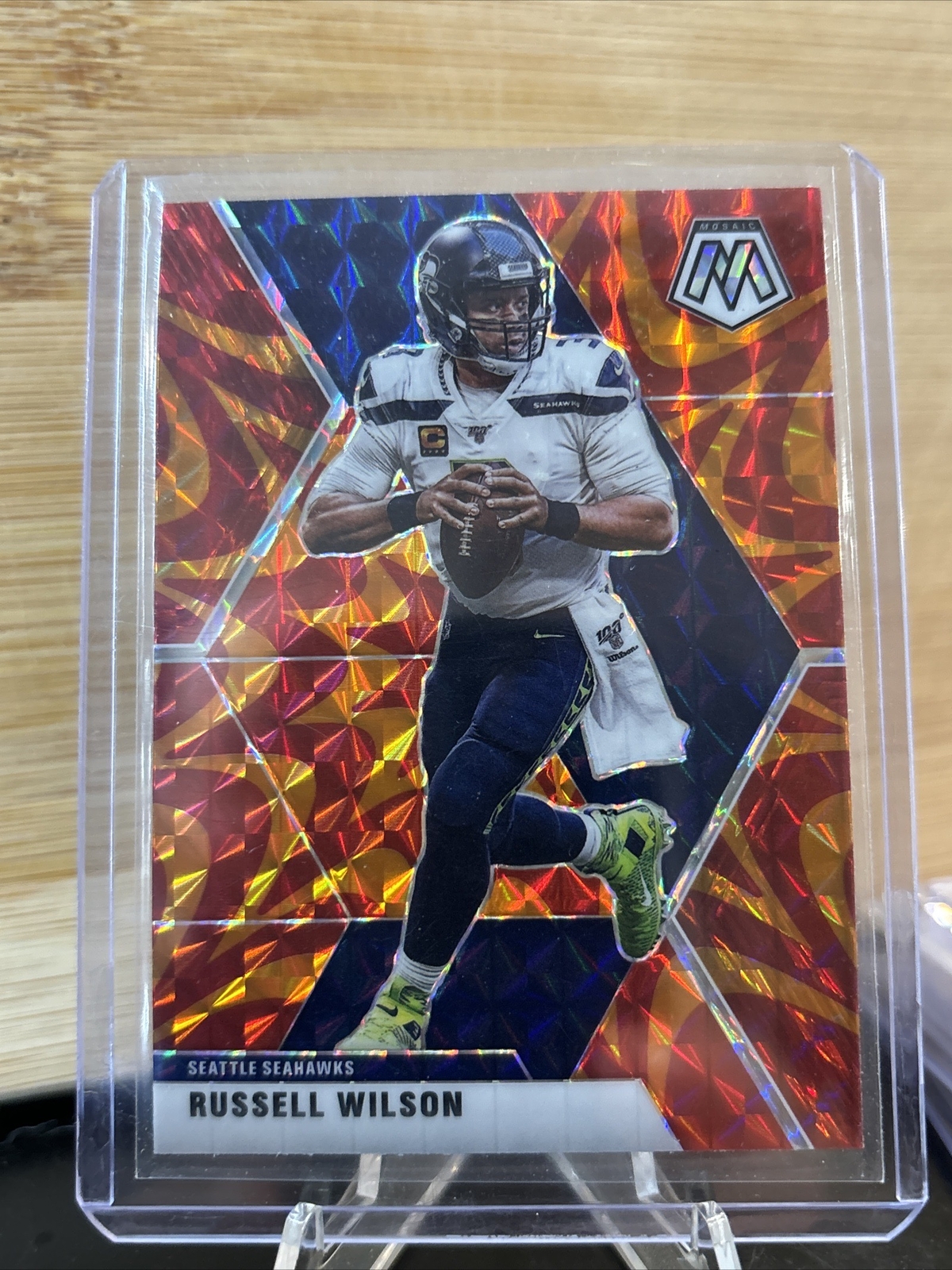 2020 Panini Mosaic Mosaic Reactive Orange Russell Wilson  181