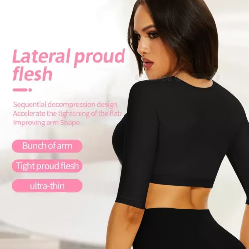 Women's Arm Shaper Post Surgery Compression Sleeves Slimming Fajas Arm Lipo Top - Picture 5 of 21
