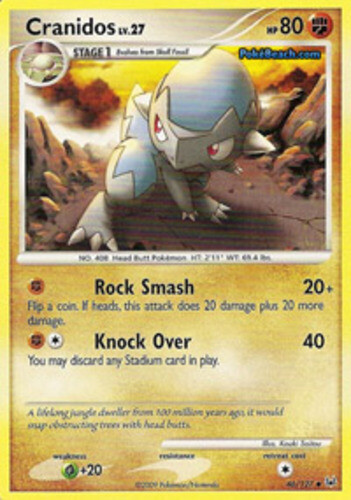 Cranidos - 46/127 - Uncommon NM, English Pokemon Platinum