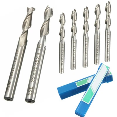 5x 6mm Schaftfräser HSS Aluminium langlebig 2 Flöte Fräser CNC Bohrer Extralange - Bild 1 von 4