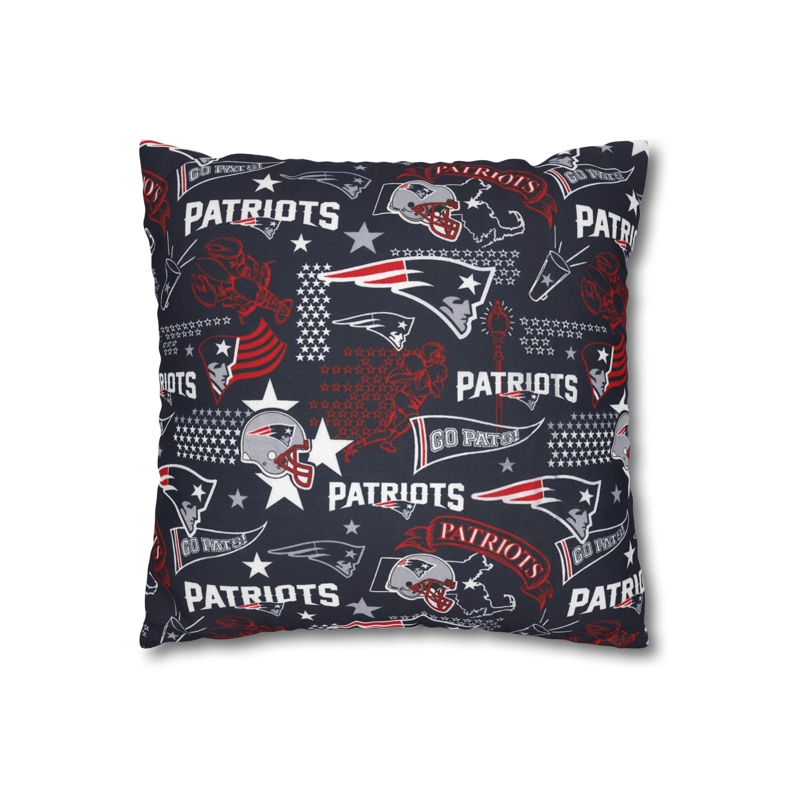 New England Patriots Square Throw Pillowcase
