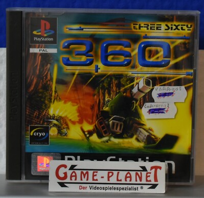 Three Sixty 360 Playstation 1 OVP USK 6 Cryo Interactive Einkaufgp 1-2 Spieler
