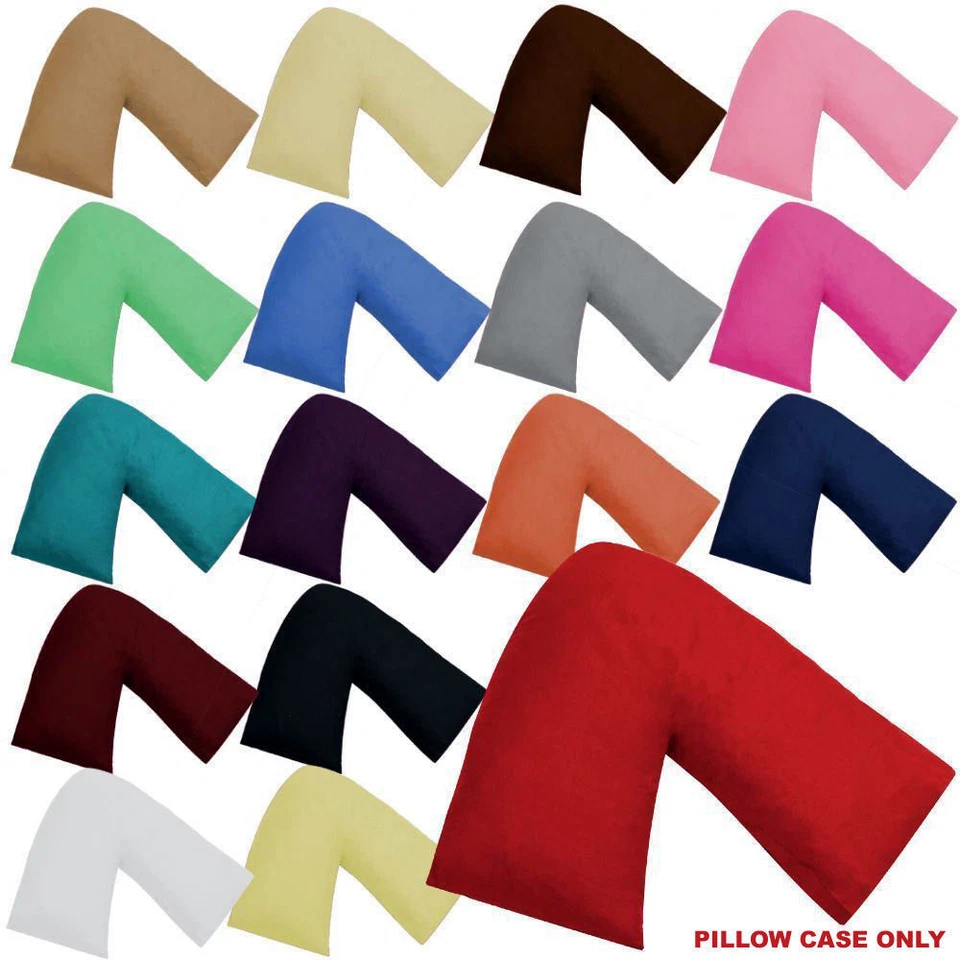 V Shaped Pillow Case Cover Pregnancy Maternity Orthopaedic Support Nursing UK