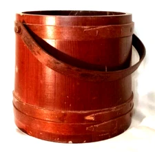 19th Century Antique Wooden Firkin Sugar / Water Fetching Bucket No Lid