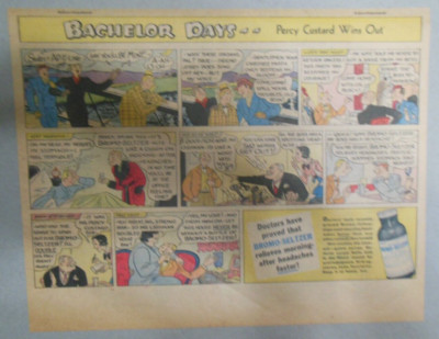 Bromo-Seltzer Ad: Boss Doubles Pay ! 1930's Size: 7.5 x 10 inches
