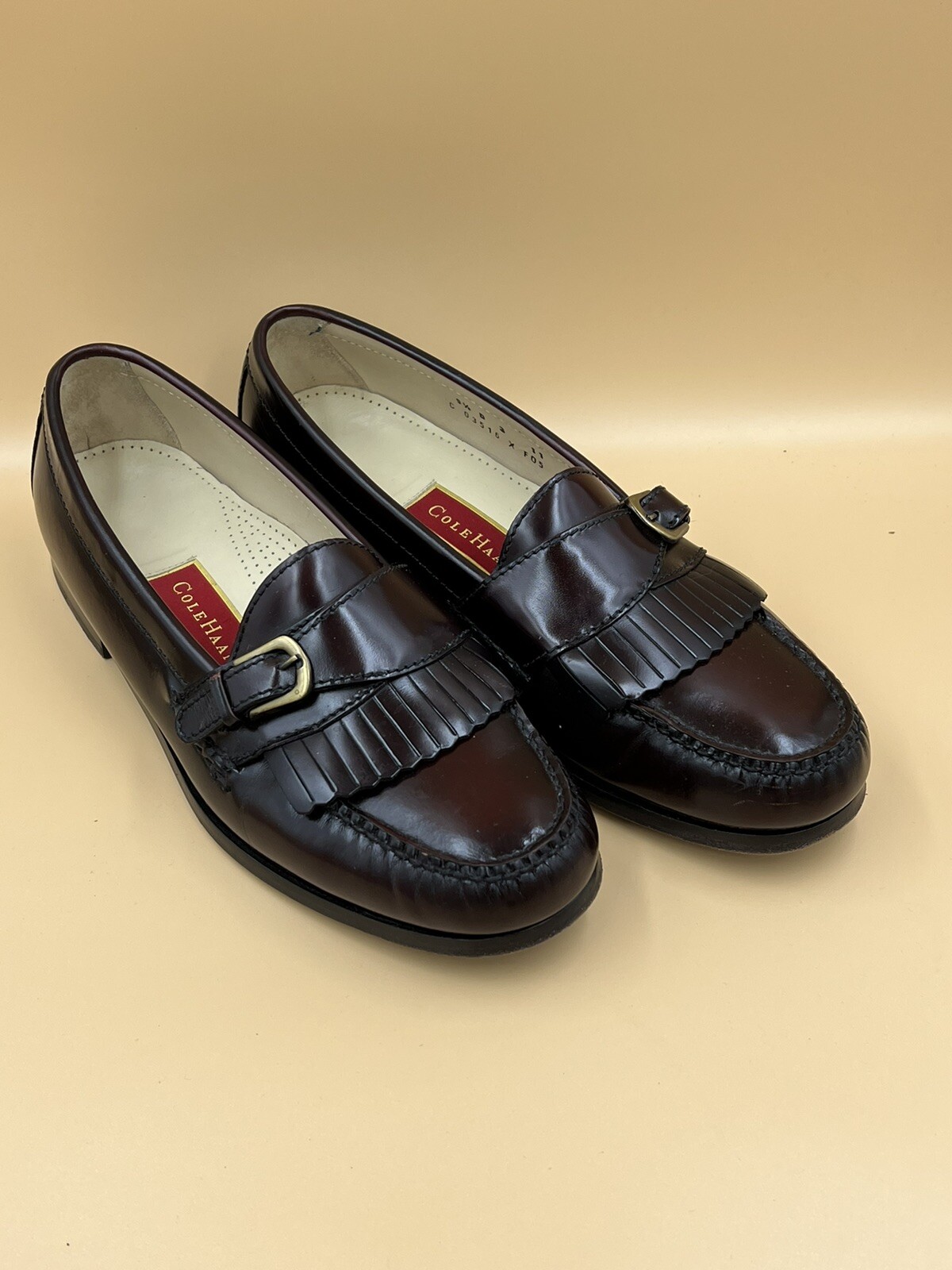 Cole Haan Mens 9.5D Monk Strap Loafer 