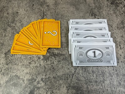 Monopoly Junior Chance Cards & $1 Bill Money 2013 Replacement Pieces Parts