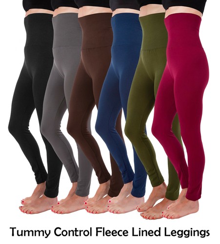 Womens Brushed Fleece High Waist Slim 