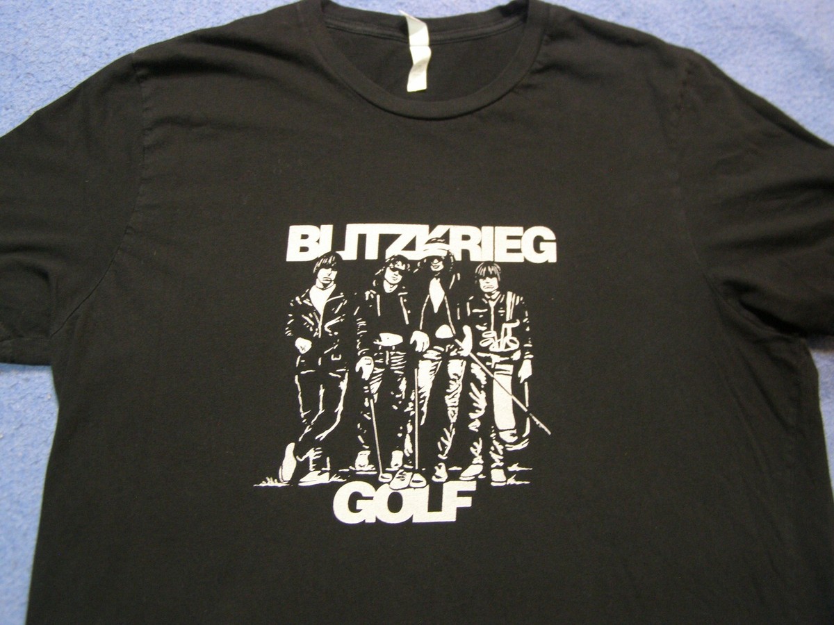 Blitzkrieg Golf Concert Tour T-Shirt Marky Ramone Punk Rock Black 
