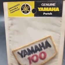 1970's OEM YAMAHA 100 Embroidered Motorcycle Patch 3" x 2" NOS New in Package
