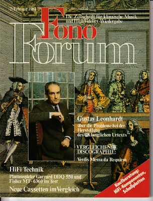 Fono Forum 02/1981 Josef Krips; Arthur Schnabel, Plattenspieler Garrard + Fisher