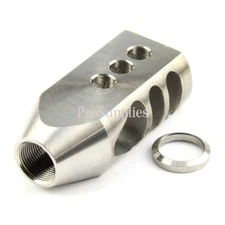 Stainless Steel 308 .308 Tanker Style Muzzle Brake 5/8x24 Pitch