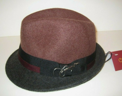 CARLOS SANTANA wool WINE crown FEDORA 