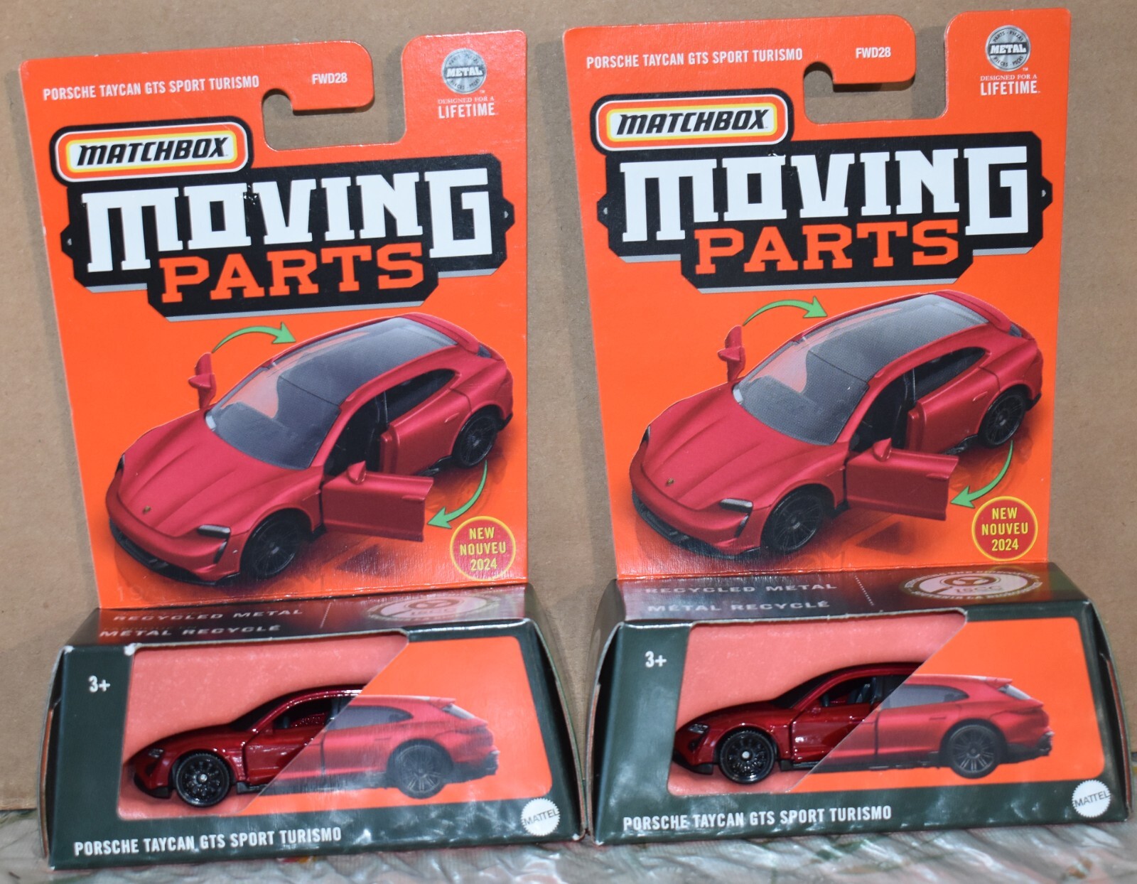 Matchbox Porsche Taycan GTS Sport Turismo Moving Parts 2-Pack