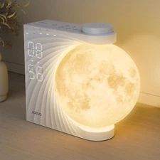 Sunrise Alarm Clock for Bedrooms, Moon Night Light Clock Wake up Light for Kids