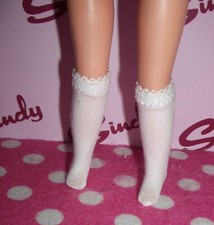 Patch Doll Sindy's Little Sister Knee High Elastic Top White  Socks By Eclipse