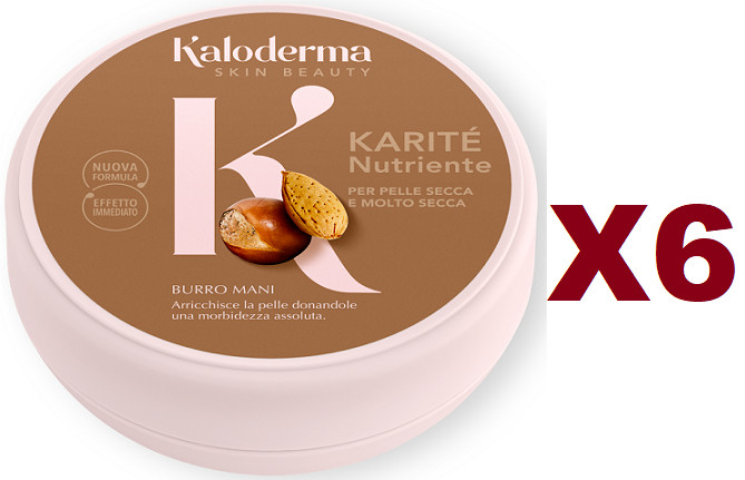 OFFERTA 6PZ Kaloderma Crema Mani Karitè 150ml - Prezzo Imbattibile