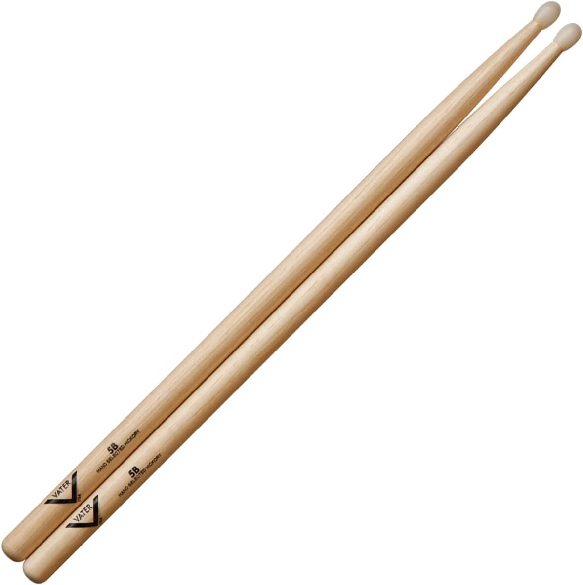Vater 5B Hickory Nylon Tip Drum Sticks VH5BN