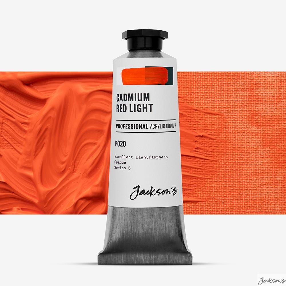 Jackson's : Professional Acrylic Paint : 60ml : Cadmium Red Light : Tube of O...