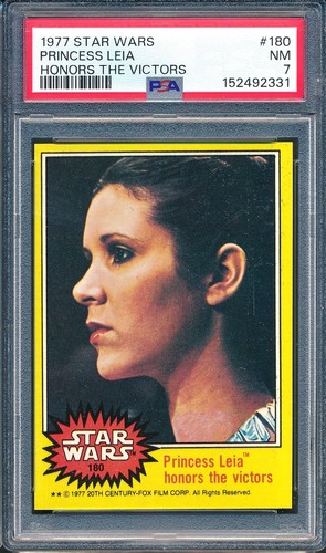 1977 Topps Star Wars #180 Princess Leia honors the victors — PSA 7