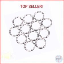 12 Pcs Metal O Rings 1 Inch Heavy Duty 304 Stainless Steel Welded O Ring Multi-P