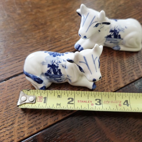 Delft Blue Cow Salt And Pepper Shakers Ceramic - Picture 11 of 12