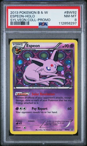 2013 POKEMON BLACK STAR PROMO ESPEON #BW92 HOLO PSA 8 NM #112858297