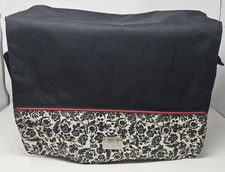 Crop In Style Floral Craft Scrapbook Organizer Tote Bag Carrying Strap 17x14x7