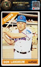 1966 Topps #43c Don Landrum : No fly visible