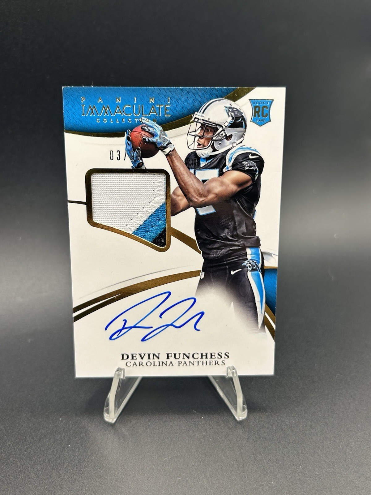 Devin Funchess Panini Immaculate #151 Autograph Patch