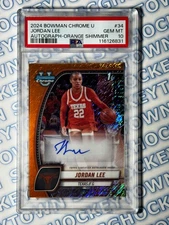 2024-25 Bowman Chrome Jordan Lee Auto 59/65 PSA 10 !!! Orange Shimmer Refractor