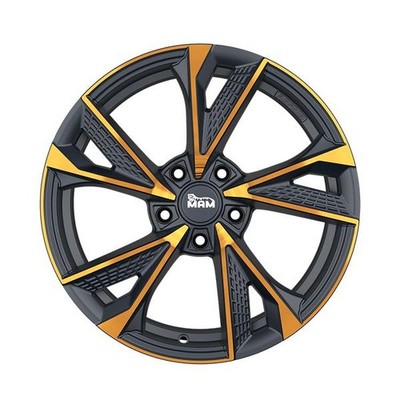 1x MAM WHEELS MAM RS6 matt black front copper 8.0Jx18 5x112 ET45