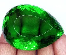 Certified Natural 1000 Ct Brazilian Green Topaz Pear Cut Loose Gemstone AAA