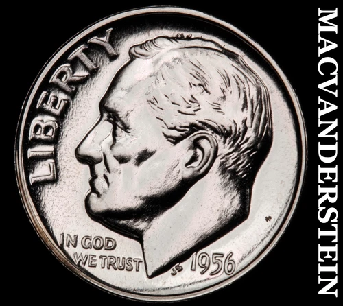 1956 Roosevelt Dime- Silver- Choice Gem Proof Luster No Reserve #i9011