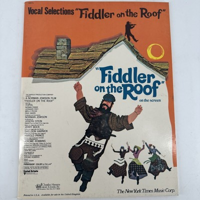 #ad Fiddler on the Roof Sheet Music Easy Piano Vocal Selections 1971 Musical $14.07