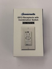 DEWENWILS HGFS15A White 15 Amp Tamper Resistant GFCI Outlet