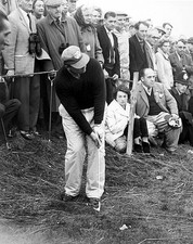 Billy Casper chips from rough by 13th green during his singles mat- Old Photo