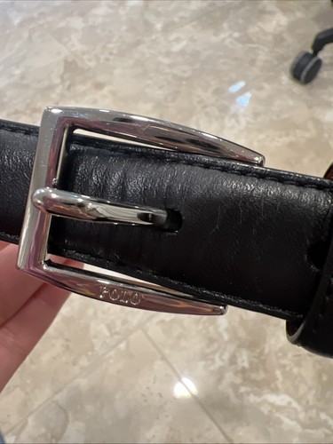 Polo Ralph Lauren Boys Dressy Belt Small Black Logo - Picture 5 of 9