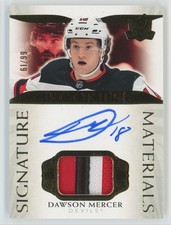 2021-22 UD The Cup Signature Materials Patch Dawson Mercer RC Auto /99 #SP-DM