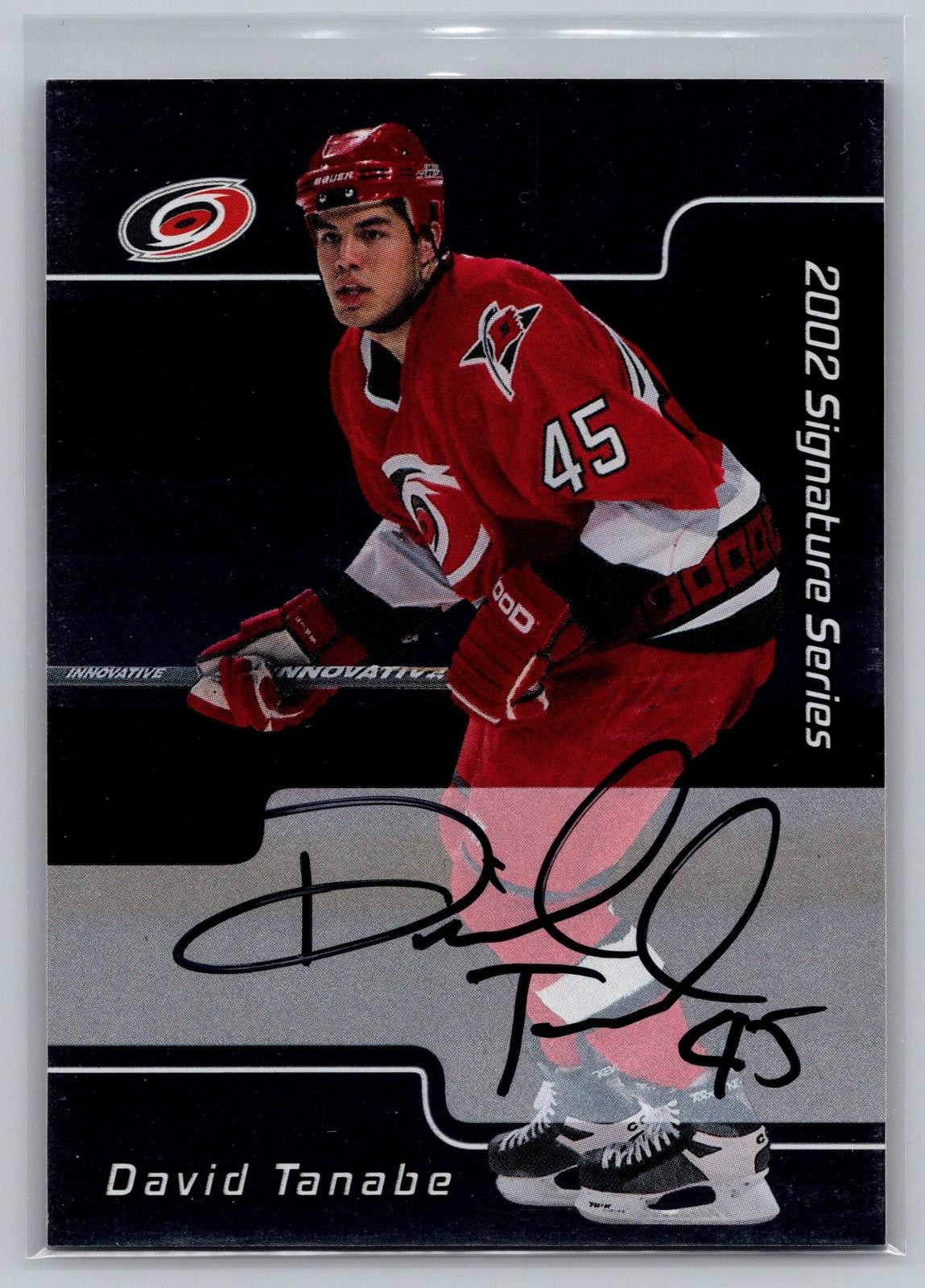 David Tanabe 2001-02 Signature Series #113 Autographs AU Carolina Hurricanes