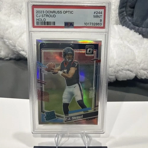 2023 Donruss Optic Holo Prizm #244 CJ Stroud Texans RC Rookie PSA 9