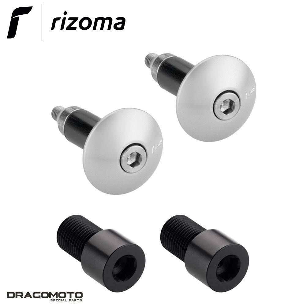 Rizoma MA531A embouts de guidon alu argent pour Yamaha T-Max 530 de luxe