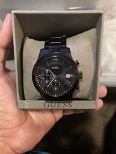 Guess Men's Black Tone U0668G5 Chronograph Analog Watch With Date Feature