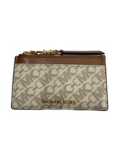 MICHAEL KORS Card Case, Canvas, IVO, All-Over Print, Women's, 32H3G8ED1B