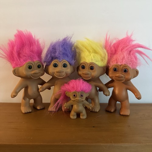 Lot Of 5 Vintage TLC trolls 1991 TNT Russ Dam Treasure #1